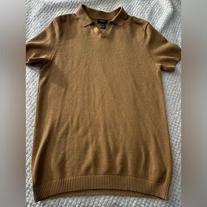 Men's Short Sleeve Polo Knit Shirt - Brown Forever 21.